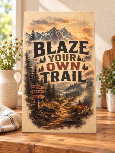 Blaze Your Own Trail wooden sign