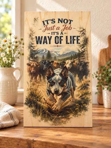 It's a Way of Life - Cattle Dog wooden sign
