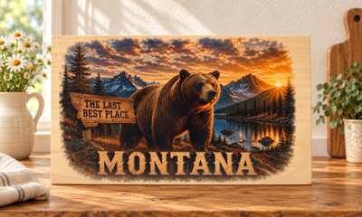 Montana - Bear wooden sign