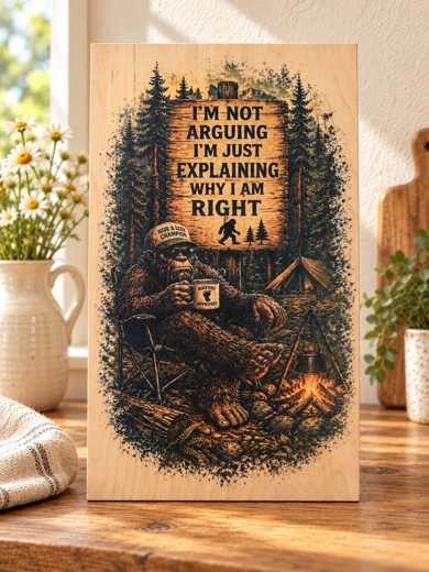 I'm Not Arguing, I'm Explaining wooden sign