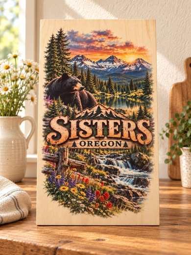 Sisters, Oregon - Bear wooden sign