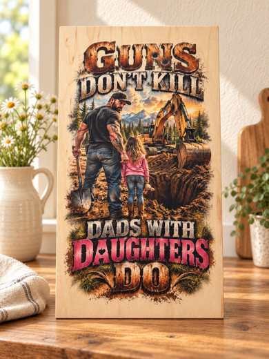 Dads with Daughters wooden sign