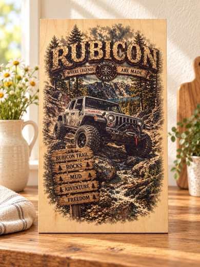 Rubicon - Adventure wooden sign