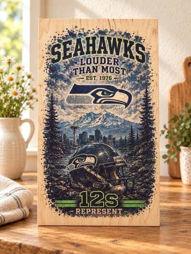 Seattle Seahawks - 12s wooden sign