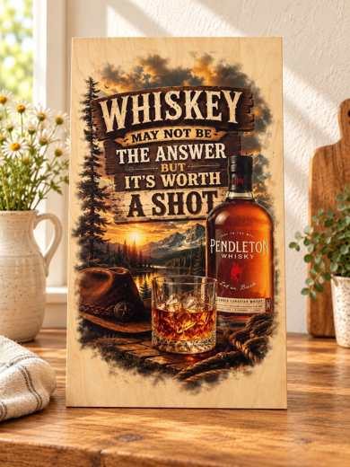Whiskey - Pendleton wooden sign