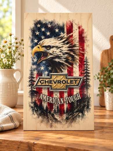 Chevrolet - American Tough wooden sign