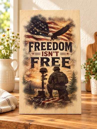 Freedom Isn't Free wooden sign