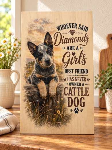 A Girl's Best Friend - Cattle Dog wooden sign