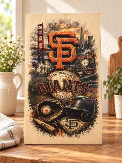 San Francisco Giants wooden sign