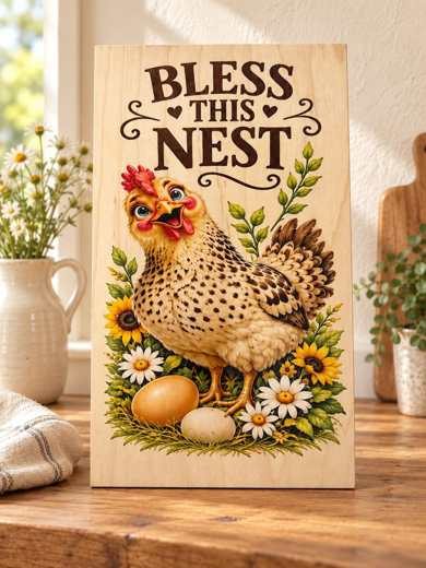 Bless This Nest wooden sign