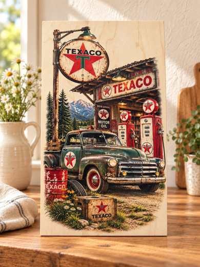 Texaco - Vintage Truck wooden sign