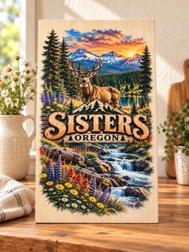 Sisters, Oregon - Deer wooden sign