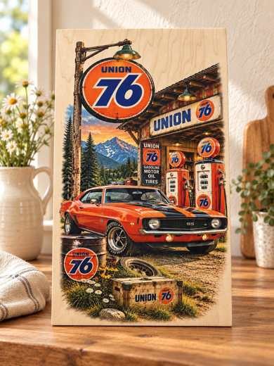 Union 76 - Classic Camaro wooden sign